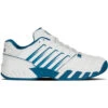 K-Swiss Men’s Bigshot Light 4 Tennis Shoes (Brilliant White/Celestial/Scuba Blue)