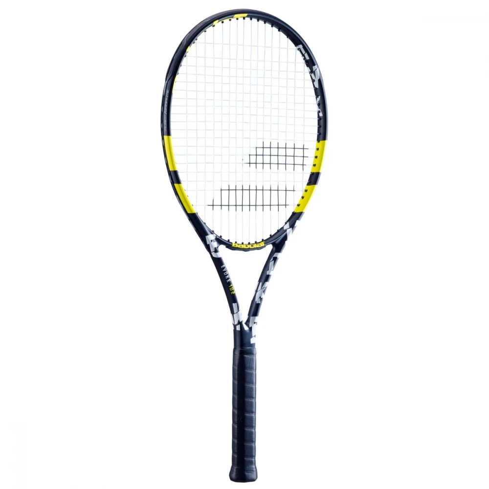 Babolat Evoke 102 Strung Tennis Racquet (Black/Yellow) - Image 2
