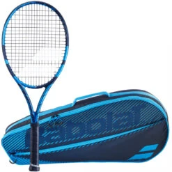 Babolat Pure Drive 25 Junior Tennis Racquet (Blue/Black) Bundled W Blue Essentials Racquet Holder