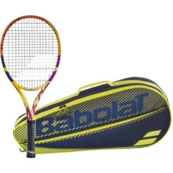 Babolat Pure Aero Rafa Jr 26 + Yellow Club Bag Tennis Bundle