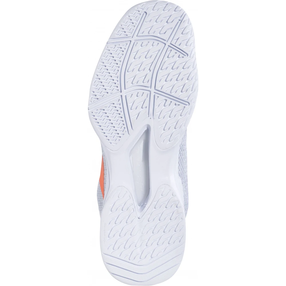 Babolat Women’s Jet Tere All Court Tennis Shoes (White/Living Coral) - Image 3