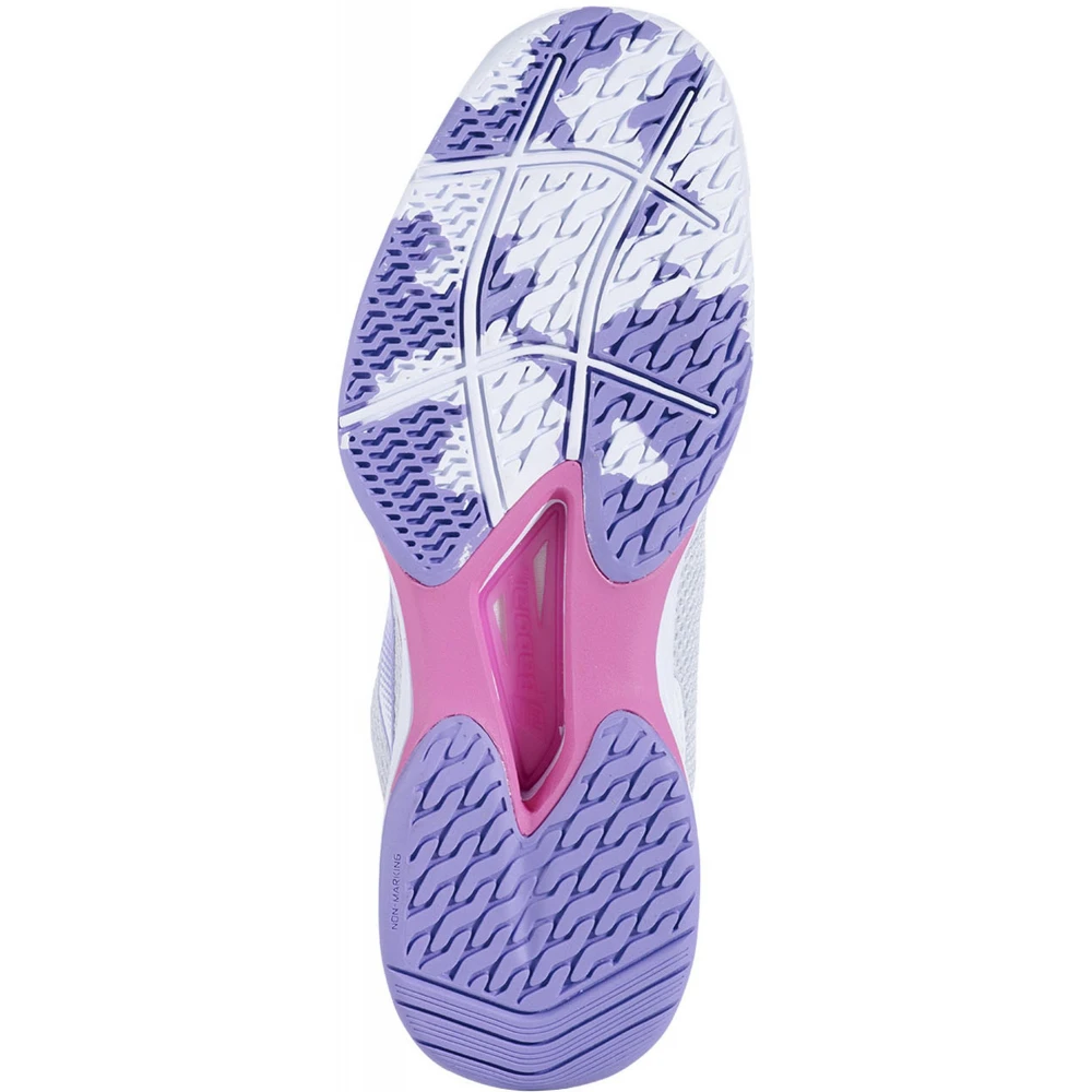 Babolat Women’s Jet Tere All Court Tennis Shoes (White/Lavender) - Image 3