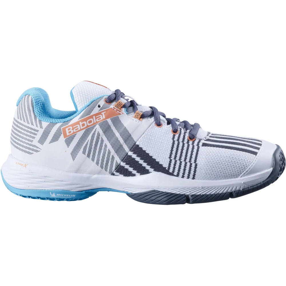 Babolat Women’s Sensa Padel Shoes (White/Canyon Sunset)