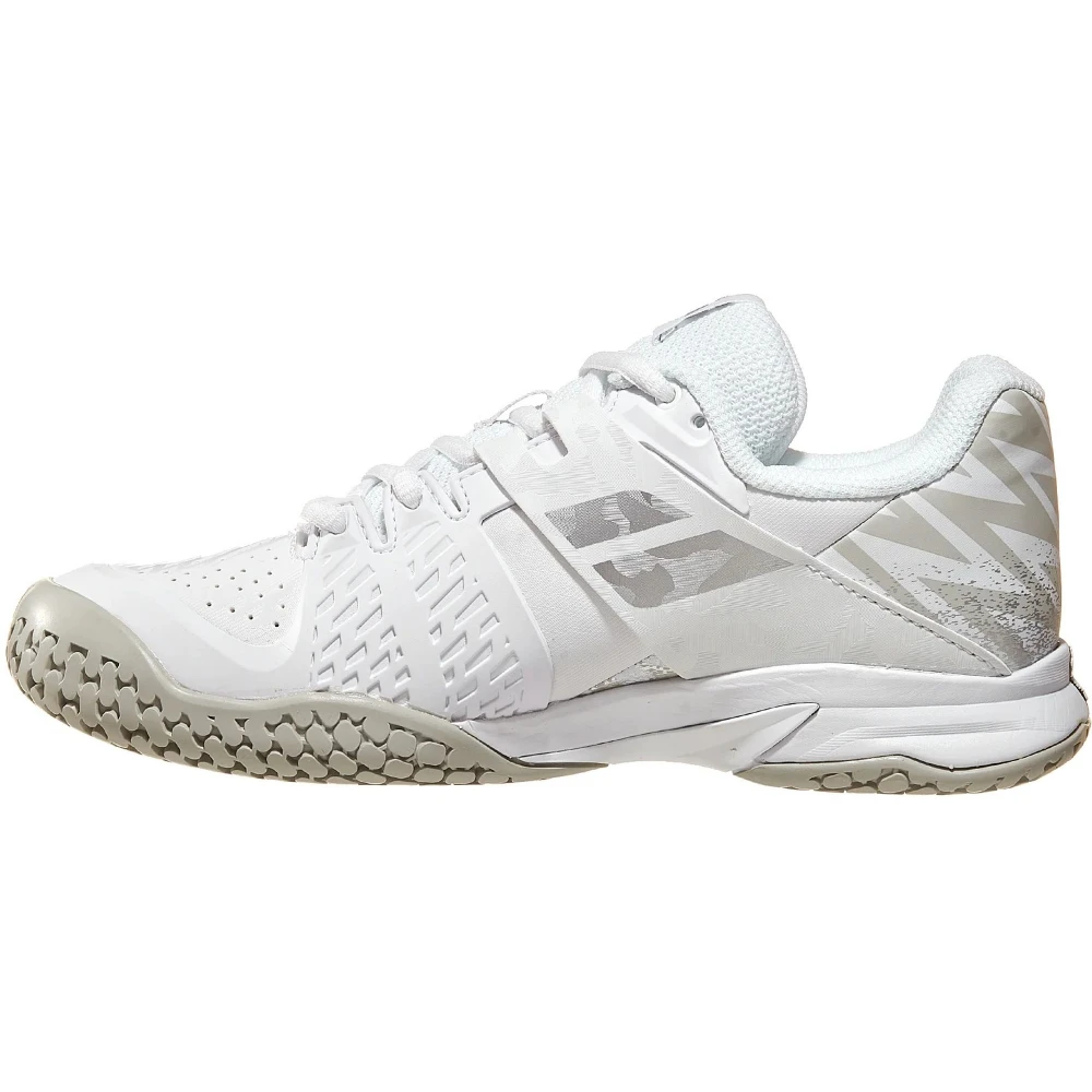 Babolat Junior Propulse Wimbledon All Court Tennis Shoes (White/Silver) 2 Babolat Junior Propulse Wimbledon All Court Tennis Shoes (White/Silver) - Image 2