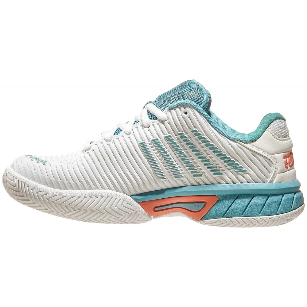 K-Swiss Junior Hypercourt Express 2 Tennis Shoes (Blanc De Blanc/Nile Blue/Desert Flower) 2 K-Swiss Junior Hypercourt Express 2 Tennis Shoes (Blanc De Blanc/Nile Blue/Desert Flower) - Image 2