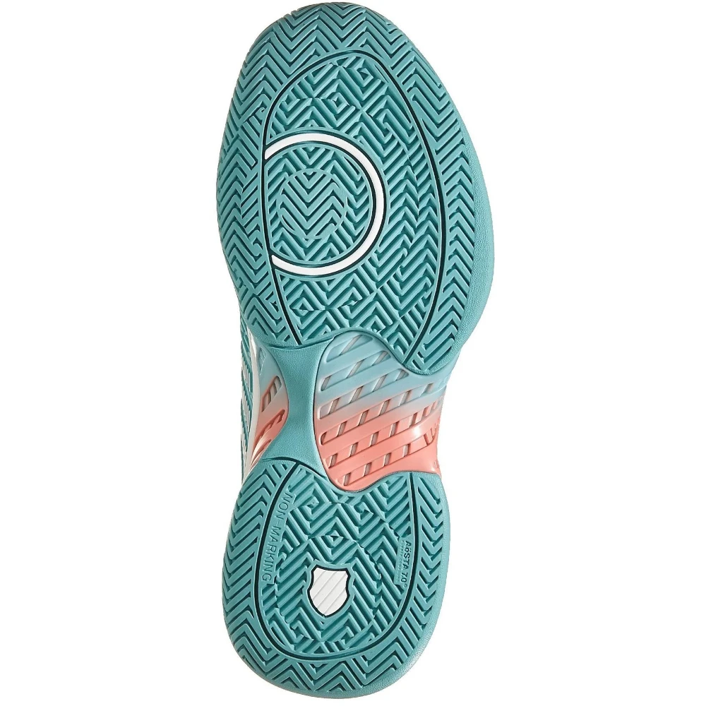 K-Swiss Women’s Hypercourt Supreme Tennis Shoes (Nile Blue/Blanc De Blanc/Desert Flower) - Image 3