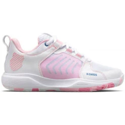 K-Swiss Women’s Ultrashot Team Tennis Shoes (White/Orchid Pink/Star Sapphire)