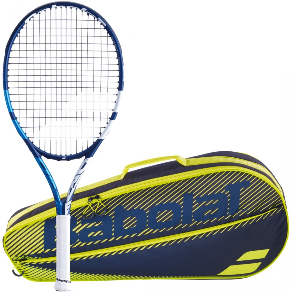 Babolat Drive Junior + Yellow Club Tennis Starter Kit - Best For Ages 7 To 10
