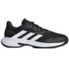 Adidas Men’s CourtJam Tennis Shoes (Core Black/White/Core Black)