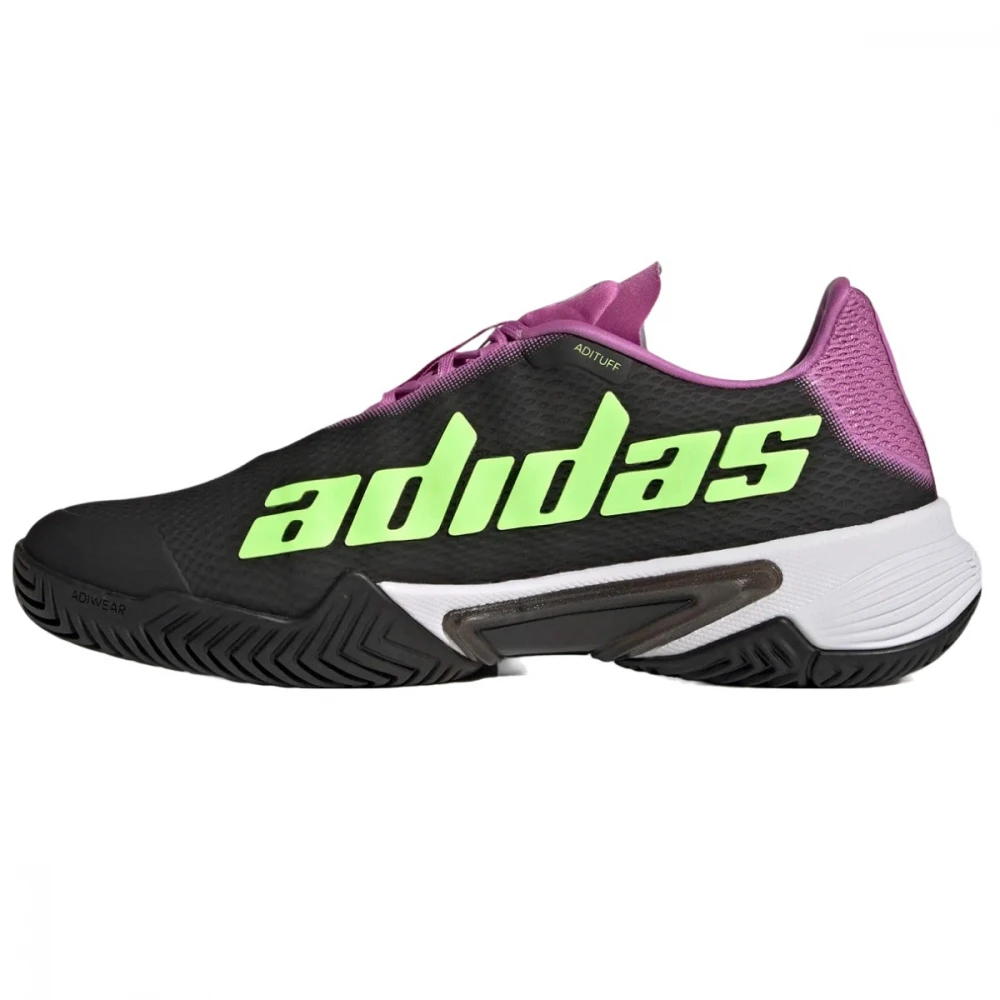 Adidas Men’s Barricade Tennis Shoes (Carbon/Signal Green/Pulse Lilac) 2 Adidas Men’s Barricade Tennis Shoes (Carbon/Signal Green/Pulse Lilac) - Image 2