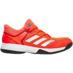 Adidas Juniors Ubersonic 4 Tennis Shoes (Solar Red/Silver Metallic/Blue Fusion)