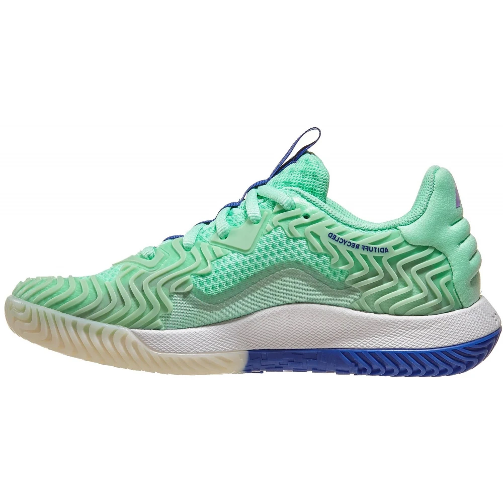 Adidas Women’s SoleMatch Control Tennis Shoes (Pulse Mint/Silver Metallic/Lucid Blue) - Image 2