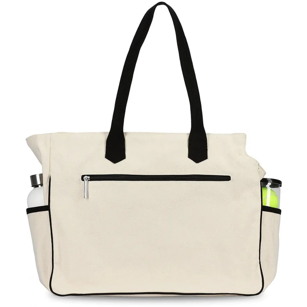 Ame & Lulu Love All Tennis Court Bag (Tennis Stitched Natural) - Image 2
