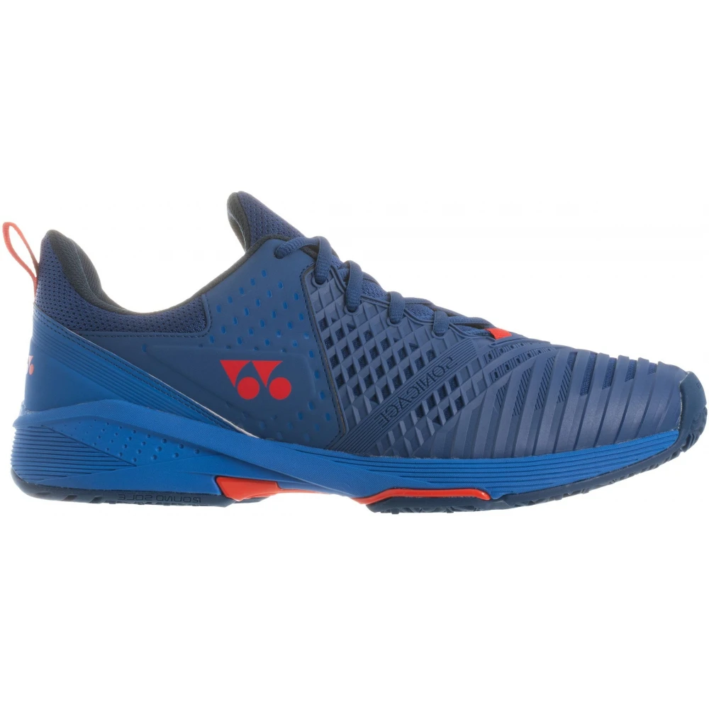 Yonex Men’s Power Cushion Sonicage 3 Clay Court Tennis Shoes (Navy/Red) 1 Yonex Men’s Power Cushion Sonicage 3 Clay Court Tennis Shoes (Navy/Red)