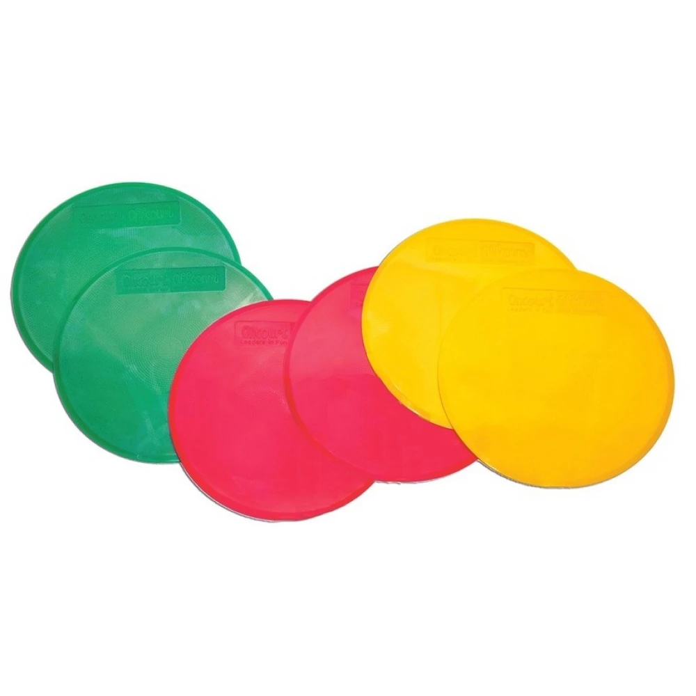 Rubber Big Spot Training Markers For Tennis Court Drill Practice (Set Of 6)