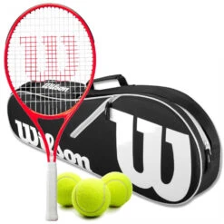 Wilson Roger Federer Junior Tennis Racquet Bundled W An Advantage II Bag A Can Of Balls
