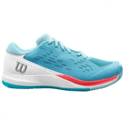 Wilson Women’s Rush Pro ACE Tennis Shoes (Scuba Blue/White/Fiery Coral)