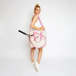 Ame & Lulu Hamptons Tennis Tour Bag (Pomegranate) -Tennis Equip Store httb154 ame lulu hamptons tennis tour bag pomegranate 2 1 1000 1000