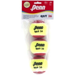 Penn QST 36 Red Felt Tennis Balls (3 Pack)