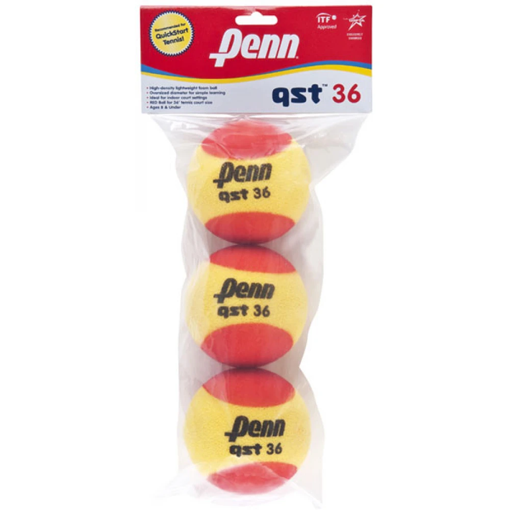 Penn QST 36 Red Foam Tennis Balls (3 Pack) 1 Penn QST 36 Red Foam Tennis Balls (3 Pack)
