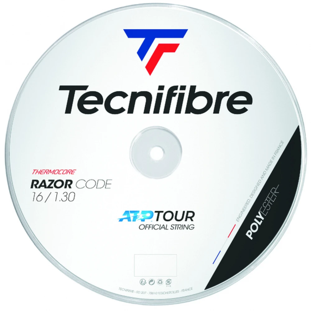 Tecnifibre Razor Code White 16g Tennis String (Reel) 1 Tecnifibre Razor Code White 16g Tennis String (Reel)